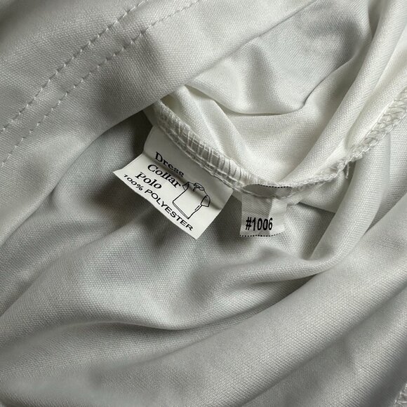 Collars & Co Shirt Mens Medium White Perfomance Golf Polo Lightweight Breathable - Picture 4 of 8